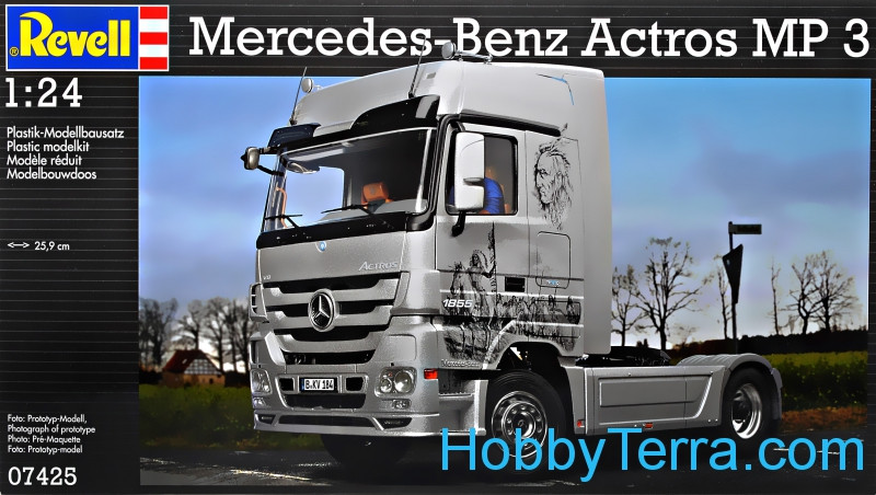 卡车在1:24规模梅赛德斯奔驰actros mp3 revell 07425