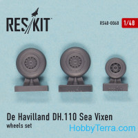 Wheels set 1/48 for De Havilland DH.110 