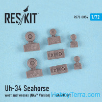 Wheels set 1/72 for UH-34 Seahorse / Westland Wessex (NAVY versions), for Italeri/Revell kit