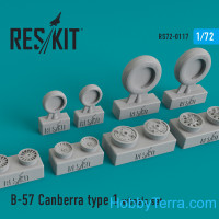Wheels set 1/72 for B-57 Canberra (type 1)