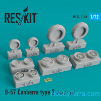 Wheels set 1/72 for B-57 Canberra (type 2)