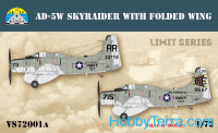 Skyraider AD-5W with folded wings. Limited edition