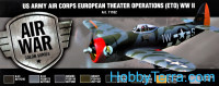 Model Air Set. US Army Air Corps European Theater Op. (ETO) WWII, 8pcs